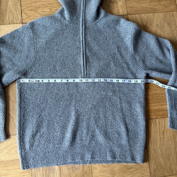 J Crew Medium Gray Half Zip Ribbed Knit Stretch Sweater Pullover - Picture 6 of 7